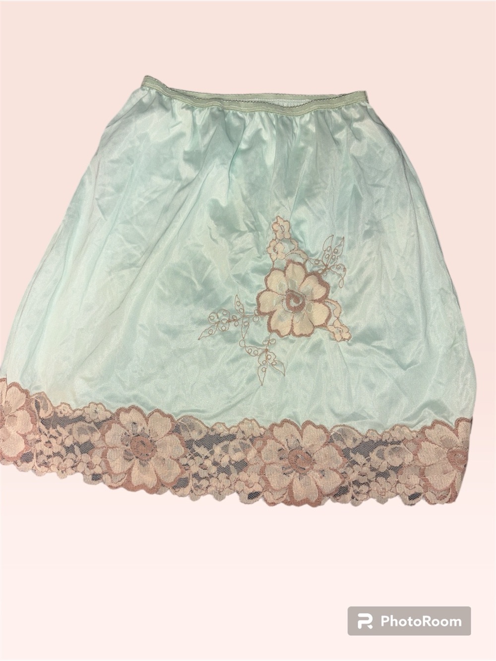 NU Day Lingerie 1950s Half Slip SZ SM Mint Green
